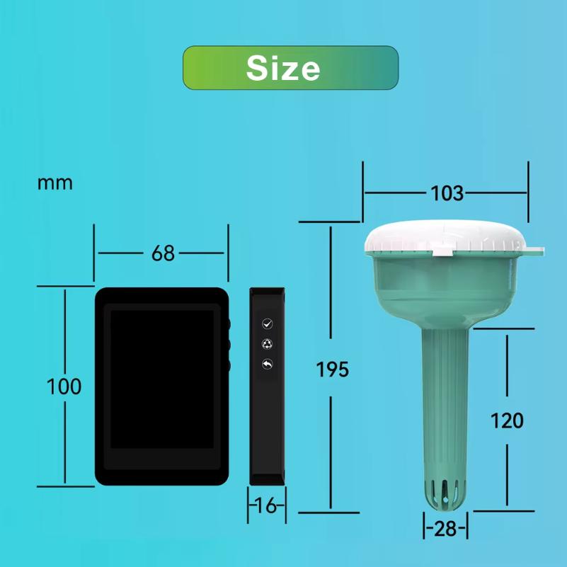 Online Pool Water Monitor Tuya WiFi Floating Water Quality Tester Smart 8 In 1 PH Chlorine EC TDS Salt S.G ORP TEMP Detector