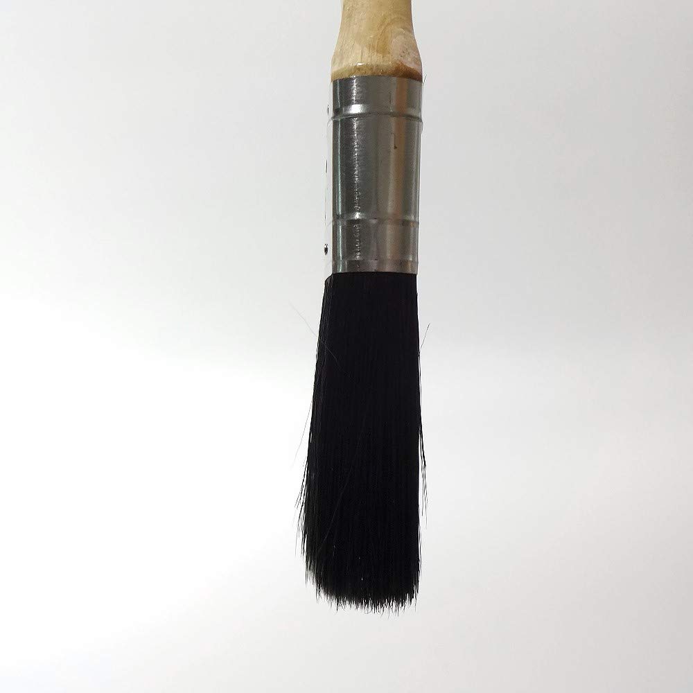 Hakeichi Long Bristle Duster Luster Mixed Bristle Pig Bristle and 1 Brush Brush, Brush, (Black PP), 3-inch, 75mm,