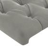 Tête de lit - Maison Exclusive - Velours gris clair - 144 x 7 x 118/128 cm - Hauteur réglable