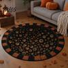 Scary Home Decor Rug Halloween 3D Visual Rug, Creepy Depth Round Area Floor Washable Non-slip Mat for Living Room Bedroom Non Slip Door