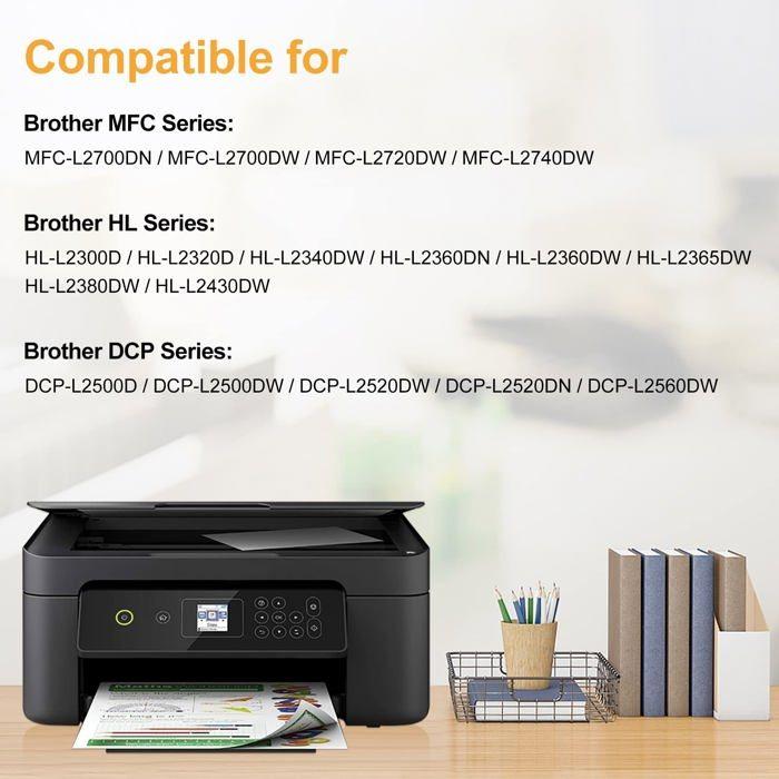 Toner - LECIROBA - TN2320 - Compatible Brother - Pack de 4 - Rendement 2600 pages