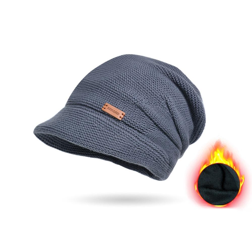 Ear Protection Knited Beanie Thickened Pile Cap Breathable Wool Pullover Hat  Winter Autumn