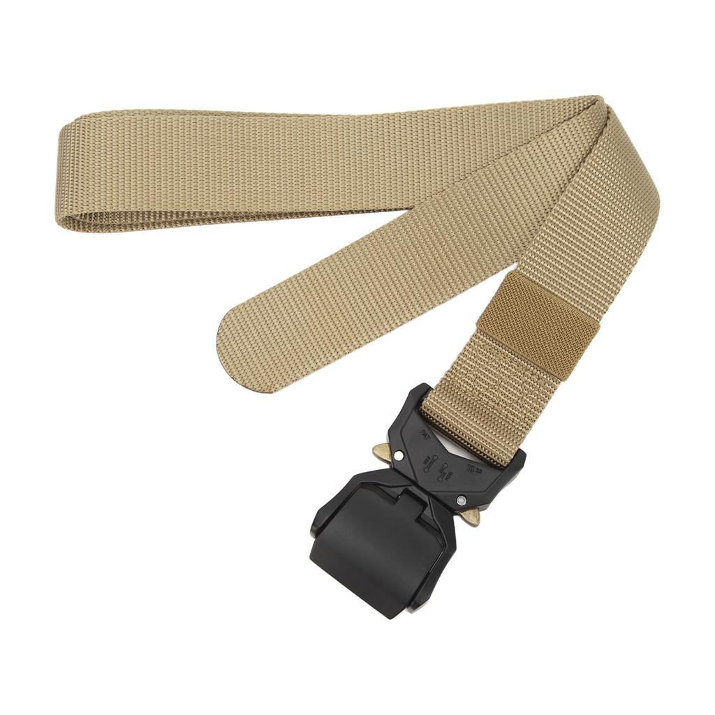 Combat Waist Belt Khaki Battle Belt Quick Release Buckle Nylon Breathable Adjustable Rigger Belt for Men Outdoor Hunting