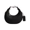 JONIE 15 Top Zipper Closure Cow Leather Shoulder Crossbody Handbag Mini Women's Black