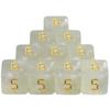 10pcs 6 Sided Glitter Dice for DND RPG Board Game Accessories Polyhedral Dice Set
