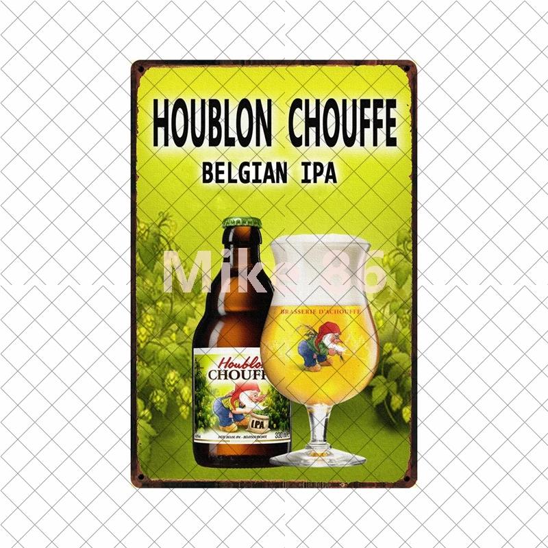 [ Mike86 ] Belgian Beer La Mc Cherry Chouffe Bok Soleil Metal Tin Sign Wall  Poster Iron Painting Pub Decoration S-02 20*30 CM