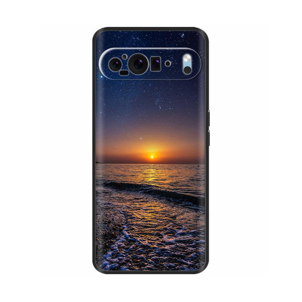 Phone Case For Google Pixel 10 Pro XL Soft Silicone TPU Painted Back Cover for Google Pixel10 Pro XL Black Shockproof Protector