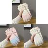 Snow Ski Gloves For Women Waterproof Touchscreen Warm Thick Polyester For Winter Skiing
