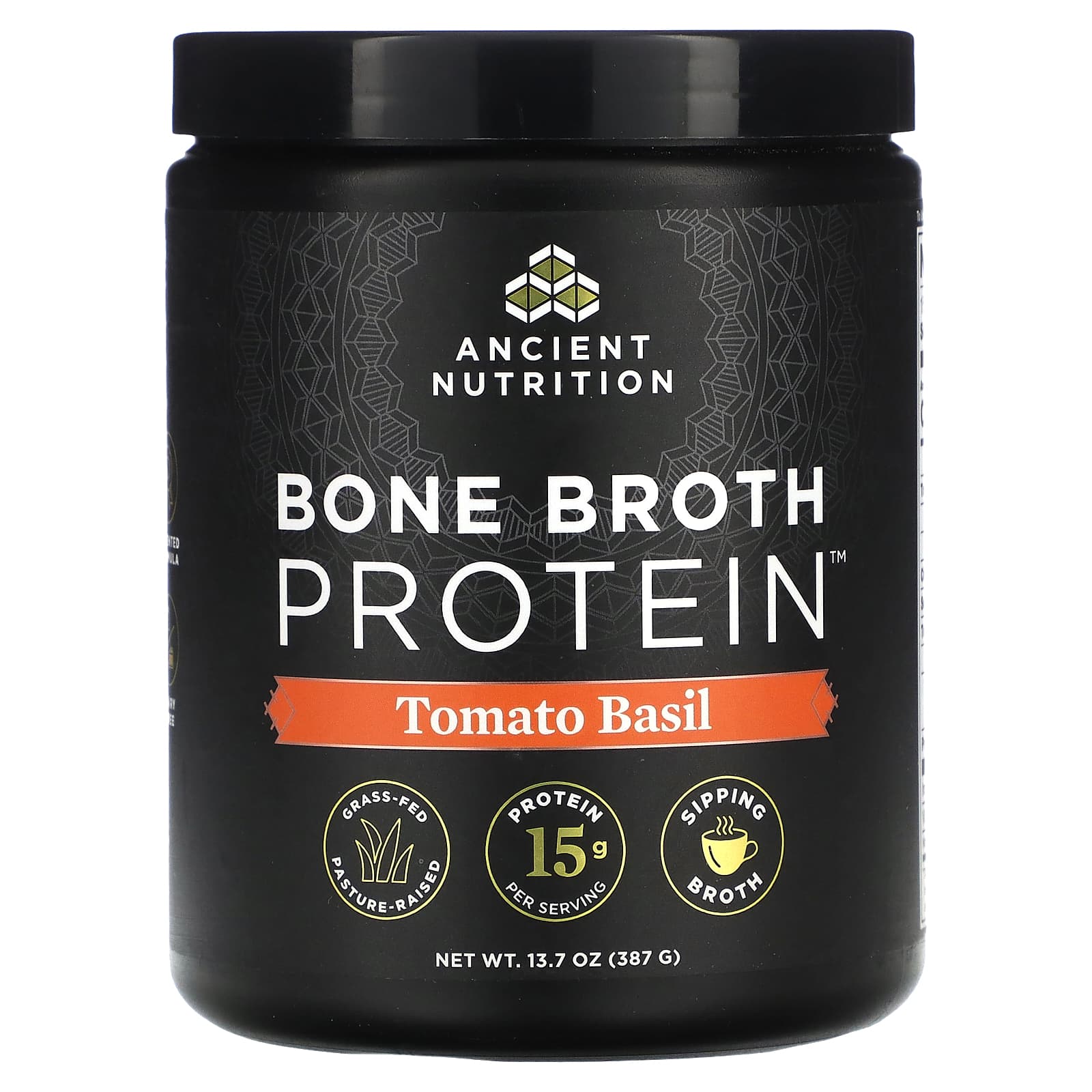 

Ancient Nutrition, Beef Bone Broth Protein, Tomato Basil, 13.7 oz (387 g)