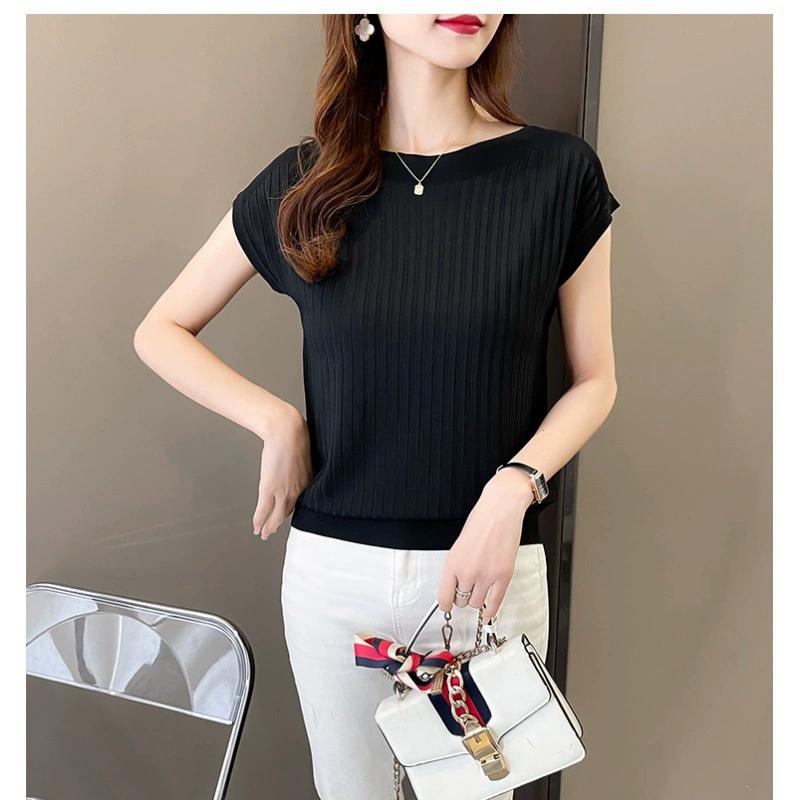 Blusas Mujer De Moda Verano Short Sleeve Knitted Tops Sweater Women Pullovers Sweaters for Women Woman Sweaters Blusa