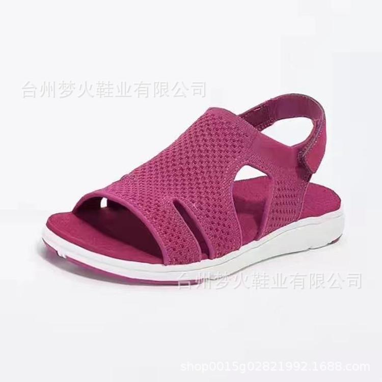 Sommer Damen Sandalen atmungsaktiv elastisch fly-woven bequem lässig Damen Schuhe