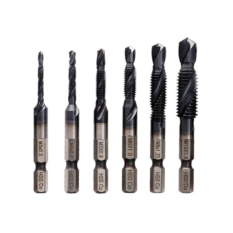 

(1 Set) Multi-function Machine Tap Drilling Compound Tap Steel Material Spiral Groove Metric Taps M35 Cobalt Plating 1