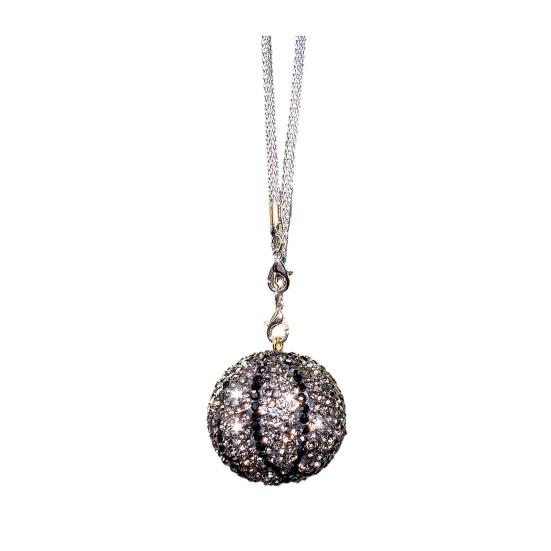 Rhinestone Basketball Car Hanging Ornament Sports Fan Pendant for Rearview Mirror Vehicle Interior Decor Unique Gift for Basketball Fans