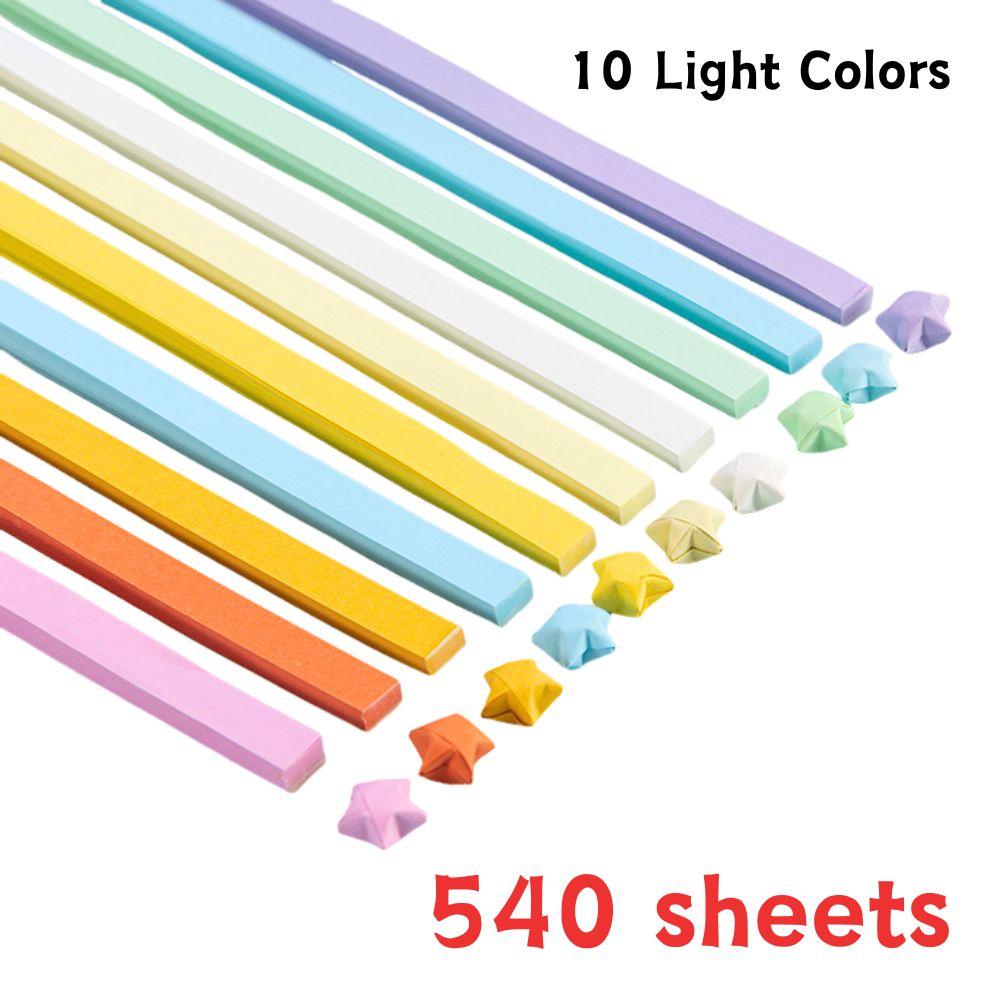 

540 Sheets 10 Light Colors Star Folding Paper DIY Colorful Lucky Star Mother s Day Birthday Anniversary Gifts Greeting Card YMY