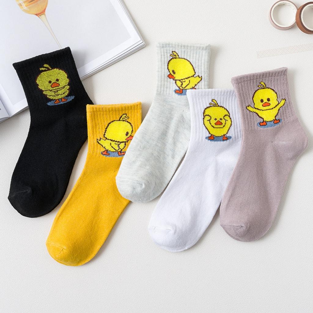 5 Pairs, Women's, Soft Socks, Medium Socks, Letter Socks, Warm Socks, Outerwear, High Socks, Long Socks, Long Socks, Sports Socks