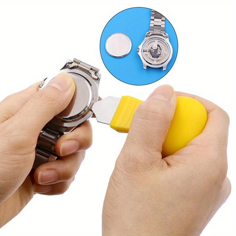 1 Stück Uhrenreparatur-Werkzeugsatz - Mehrzweck mit gelbem Schraubenschlüssel, Uhrwerk-Zubehör, Heber - DIY & Professionelle Nutzung