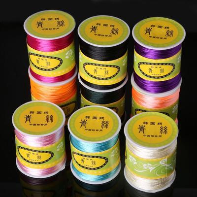 Linie 7, Chinesischer Knoten Seidenfaden Rot, Gewebter Armbandfaden, 80 Meter pro Rolle