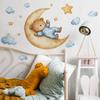 Cartoon Goodnight Bear Moon Bedroom Living Room Background Beautification and Decoration Wall Stickers