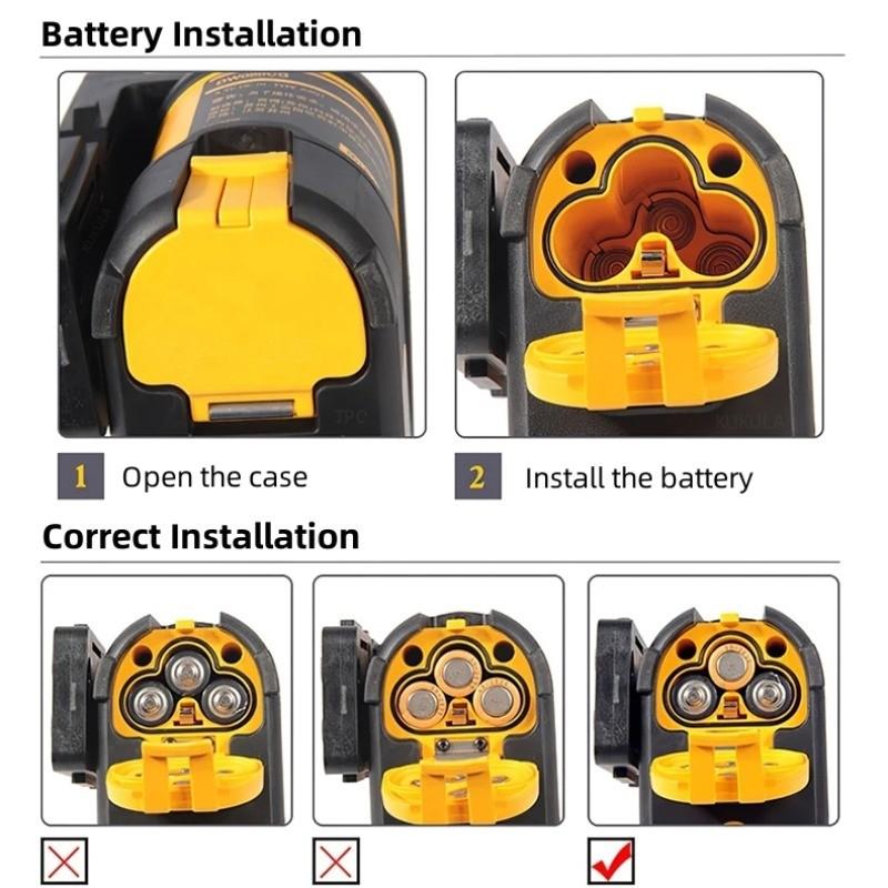 50M High Precision Green Light Laser Leveler Portable Automatic Leveling Beam Line Measurement Tool