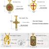 U7 Templer Halsketten aus Edelstahl für Herren Ritterkreuz Schild Anhänger 3D Geprägtes Amulett Symbol Christlicher Unisex Schmuck Geschenk
