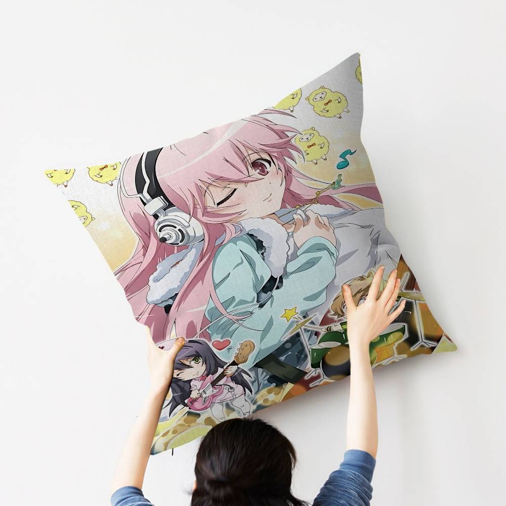 Beautiful Girl SUPERSONICO Pillow Anime Pillow Sofa Bed Head Pillow Cover Cushion Cover 45x45 cm Fashion