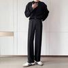 New Suit Pants, Black Drape Men's Trousers, Slim-fitting Korean Version of Trendy Pants, Casual Straight
