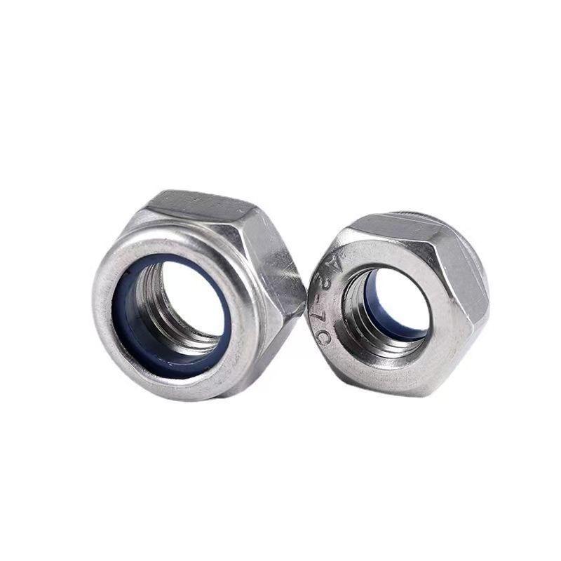 304 Stainless Steel Nylon Self-Locking Anti-Slip Nut DIN985 M3/M4/M6