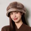 Thick Fisherman Hat Women's Autumn Winter Gradient Octagonal Hat British Vintage Warm Hat