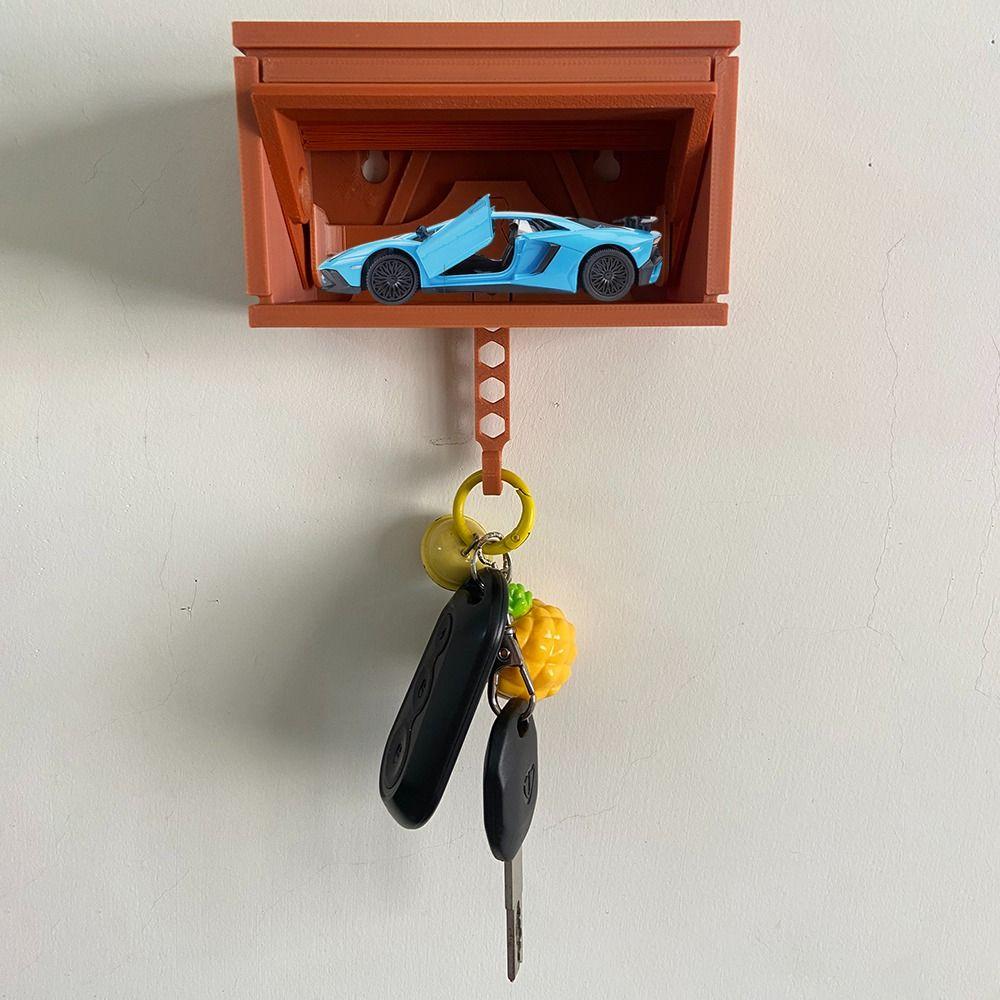 Multifunctional Wall Mount Key Rack with Opening Door Decorative Key Hanger  Wall Decoration