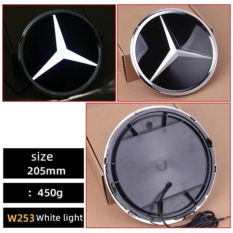 Car Front Grilled Star Emblem LED Illuminated Logo White  Light for Mercedes Benz C117 W204 W205 W213 W253 W166 W176 GLA GLAE