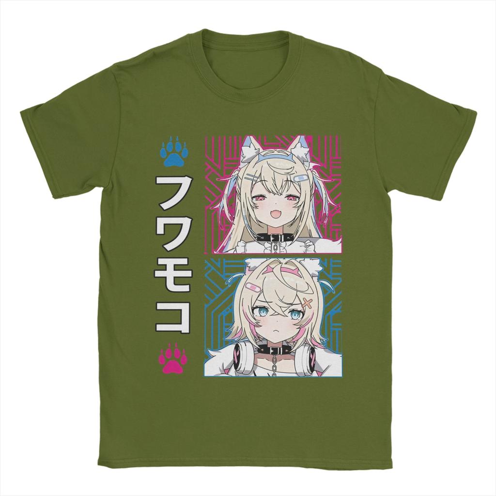 FuwaMoco Advent Hololive Tee Shirt for Men Women Graphic T Shirts  Cotton Clothes