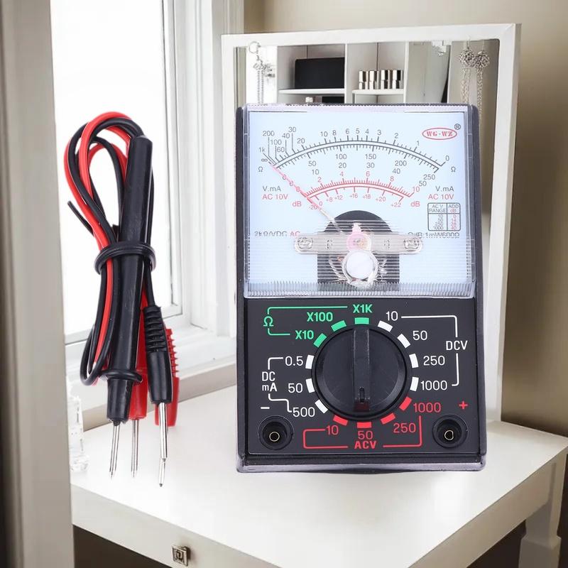 Portable Mini Electric Analog Multimeter Tester Handheld Pointer Voltage Multimeter School Student Experiment Supplies