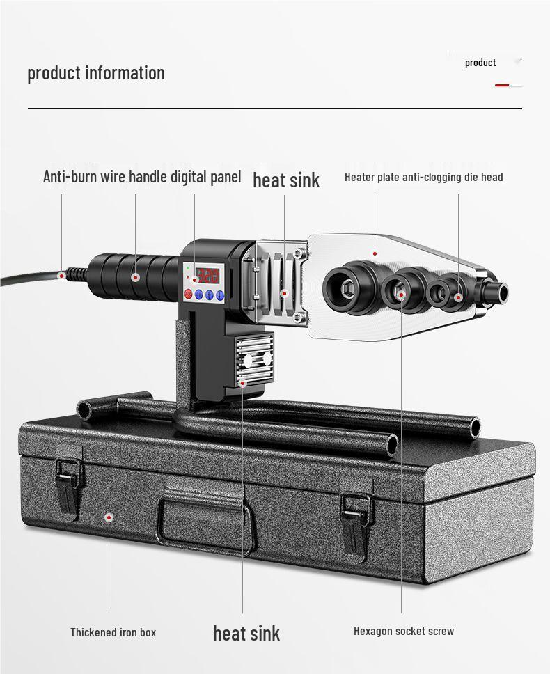 Digital Hot Melt PPR Pipe Welder with Anti-Blocking & Anti-Scald Features