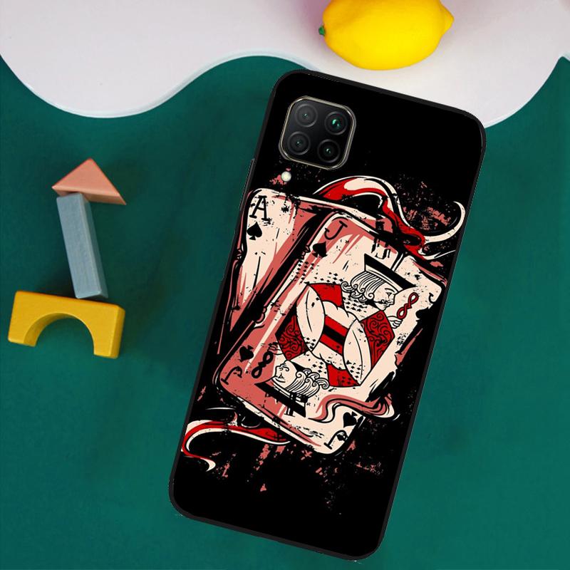 Ace of Spades Poker For Huawei Nova Y73 Y72 Y70 Y90 Y60 Y61 Y91 12s 12i 11i 8i 9 10 SE P40 Lite P30 P60 Pro Case