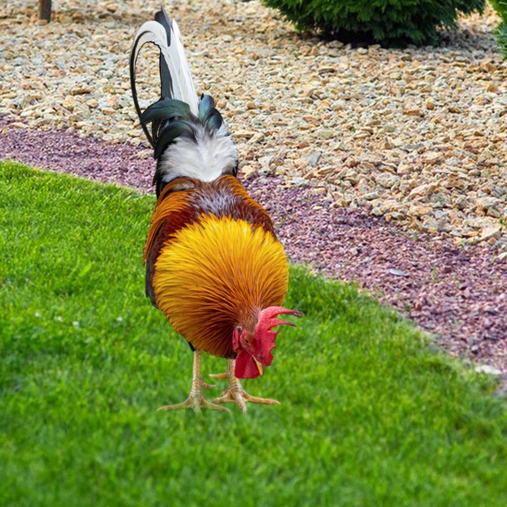 Chicken Animal Statue Stakes Acrylic Sign Floor Decoration Chicken Statue for Courtyard Yard Art Sculpture Pathway Porch Lawn
