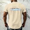 Men's Vintage Texture Printed Short Sleeve T Shirt Loose Fit Casual Summer Daily Wear Top Soft Fabric Comfortable Design