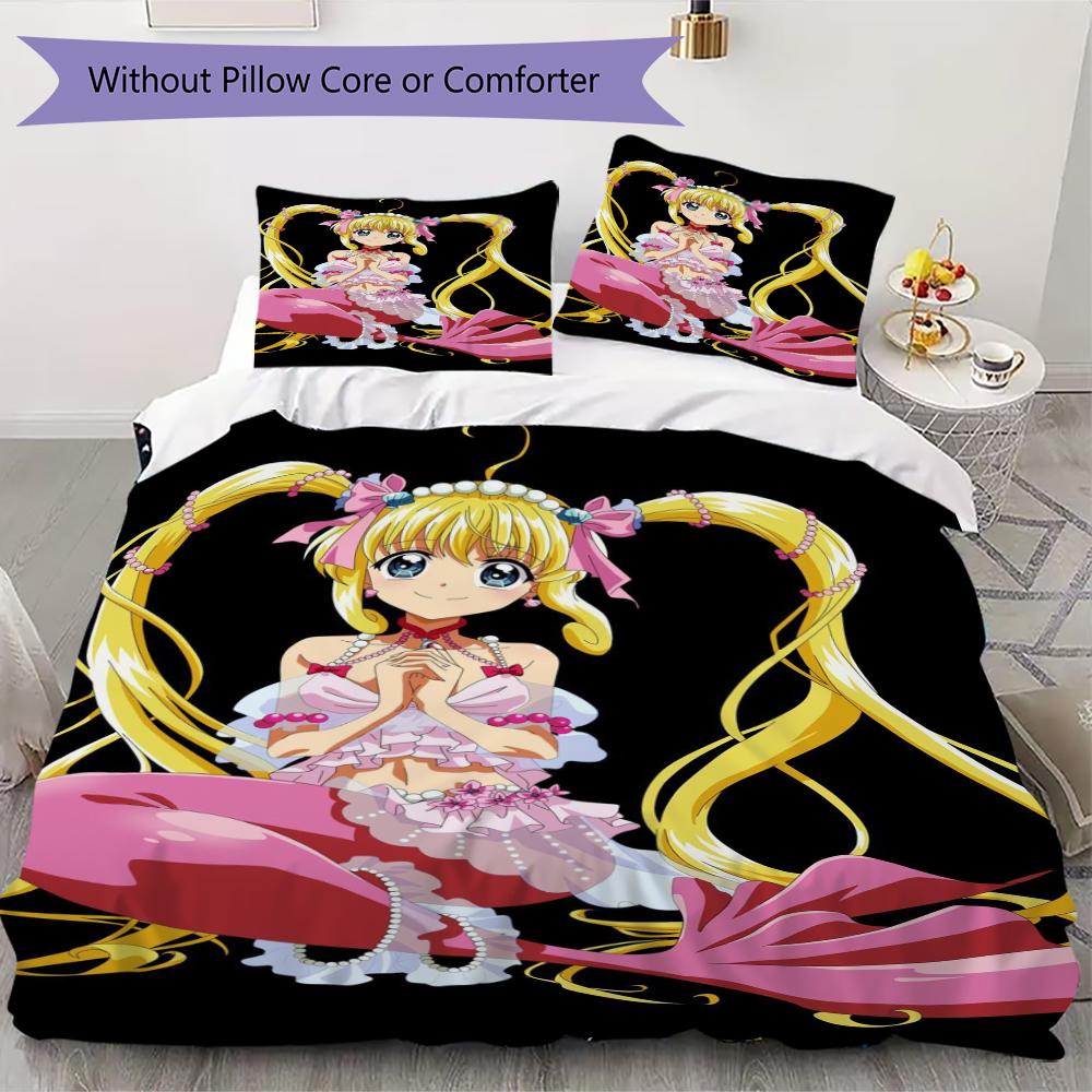 

Mermaid MelodyPattern Bedding uilt Set uilt Cover Pillowcase Home Decoration Birthday Gift (1 * duvet cover + 2 * pillowcase without core)86 135x200cm