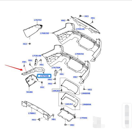 The LR055888/LR055887 Rear Bumper Support Brackets Fit the 2014 Range Rover Sport.