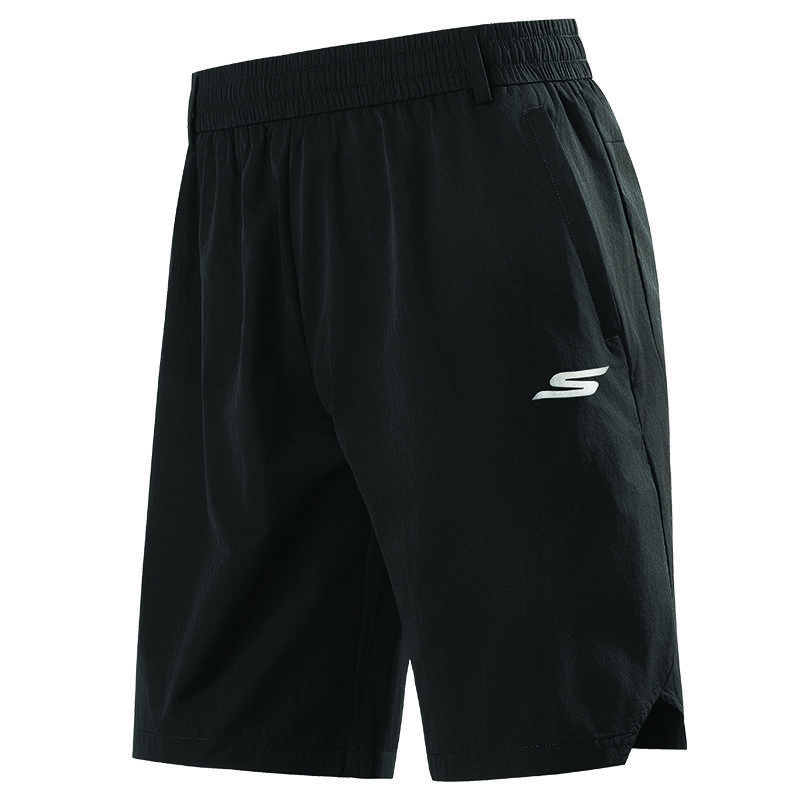 Skechers Cool Comfort Simple Letter Logo Outdoor Sports Breathable Sweat-Wicking High-Stretch Split Loose Casual Shorts Unisex shorts P225U128-0018 S