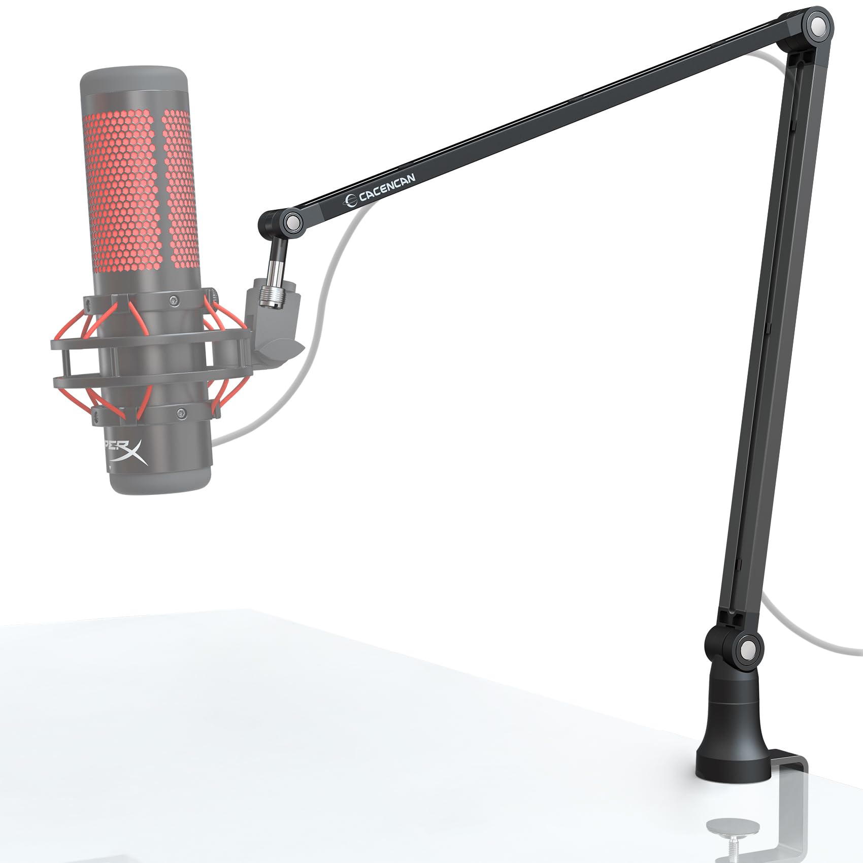 

CACENCAN M01 Микрофонный кронштейн, Стойка для микрофона, Без пружин, Регулируемый угол, Выдвижной, Складной, для прямых трансляций, стриминга и записи,