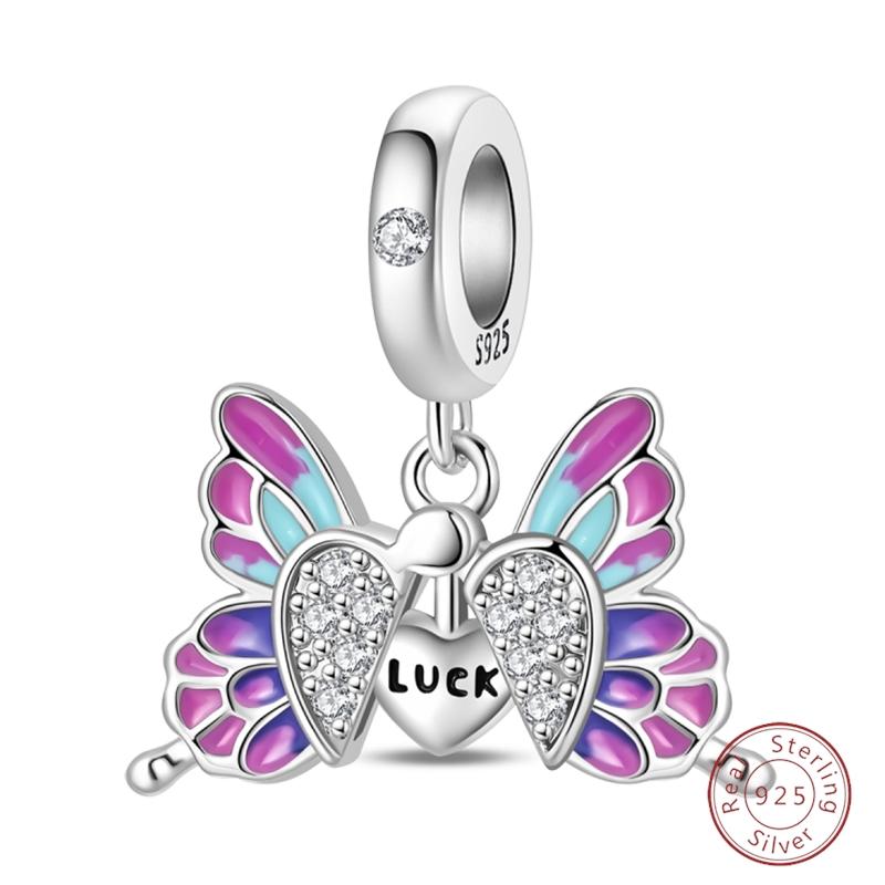 Sweety Copper Cake Poodle Crown Flowers Lover Luminous Charms Beads Fit 3Mm Bracelets Diy Fine Jewelry Making