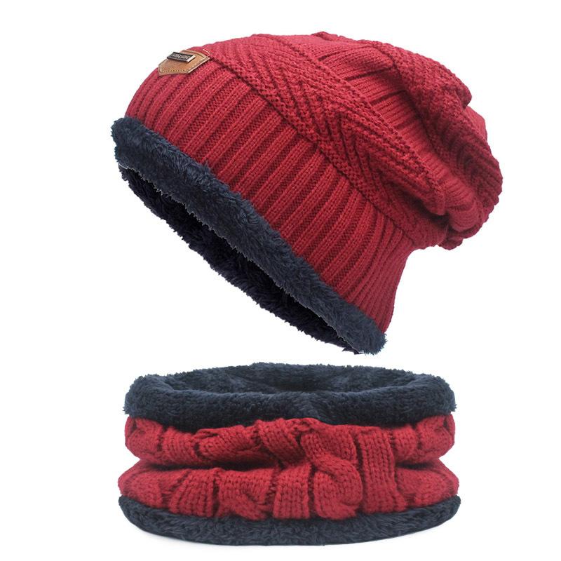 Unisex Winter Hats Knit Cap Men and Women Knit Cap Outdoor Riding Hat Warm Thickening  Plus Winter Ski Mask Hat