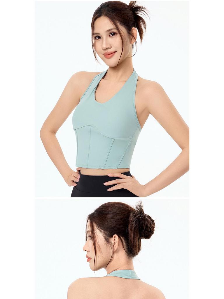 Women's Cross-Border Yoga Wear: Sexy Open Back Fitness Top - Versatile, Stylish Cover-up T-shirt