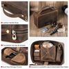 Smoke Pipe Bag Dual Storage Pipe Pocket Zip Leather Portable Travel Multi-functional Creative Luxury Smoking Accessories CP-25B1