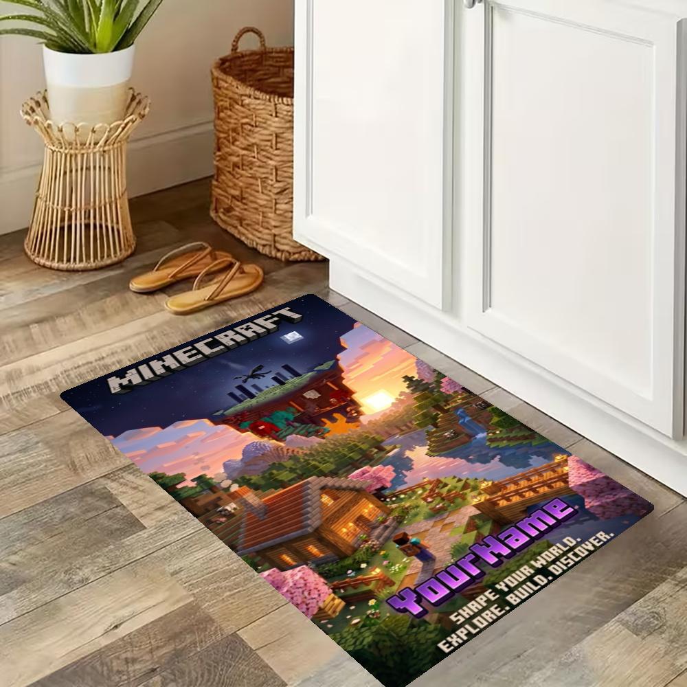 Minecraft Customize Your Name Kitchen Rug Runner Rug Laundry Mat Hallway Entryway The Best Gift Choice