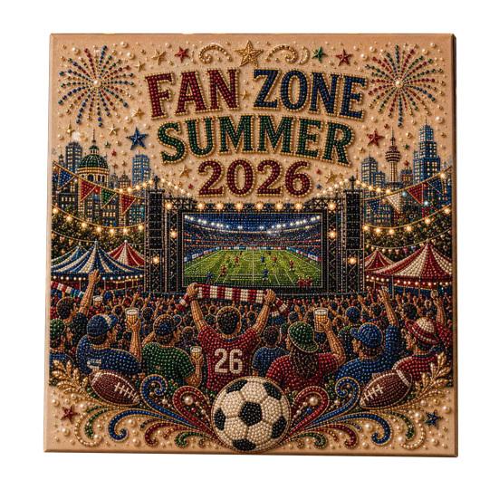 Football Stadium Pearl Painting Kit, DIY Soccer Ball Pearl Art Kit, Stadium Nights 3D Pearl Art Craft Kit for Beginners Football Fans Gift B