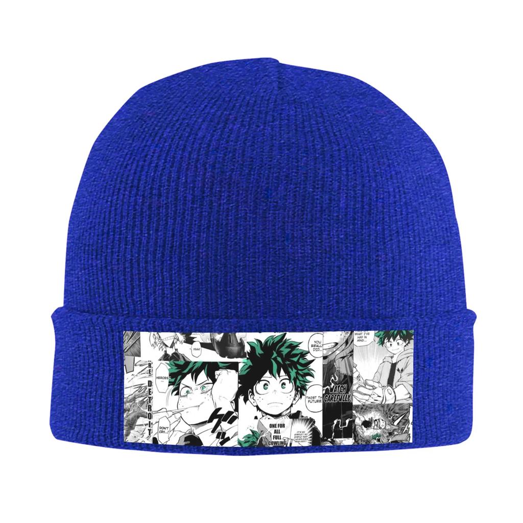 My Hero Academia Deku Unisexga Collage Warm Knitted Cap Winter Knit Bonnet Hat Skullies Beanies Hip Hop Caps for Unisex