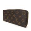 Used LOUIS VUITTON Purse Portefeuille Clemence M61298 Monogram Rose Valerie Brown Zip Around