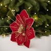 DIY Artificial Poinsettia Flower Layered Petals Christmas Tree Ornaments  Poinsettia Ornament