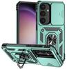 Sliding Push Window Case For Samsung Galaxy S24 Case Armor Shockproof Holder Camera Protect Samsung S24 S23 S22 Plus Ultra Cover